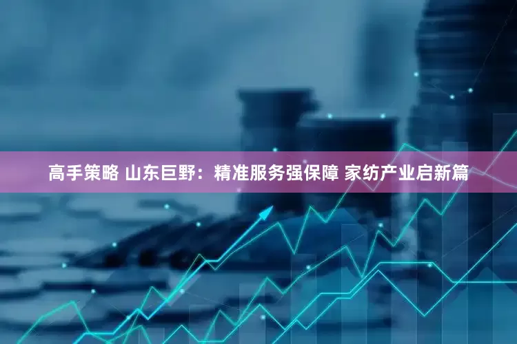 高手策略 山东巨野：精准服务强保障 家纺产业启新篇